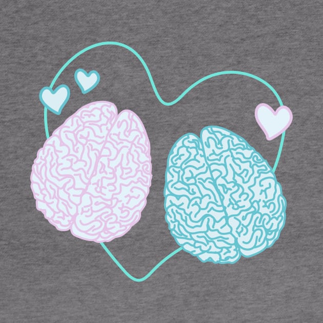 Pastel Brains in Love by XOOXOO